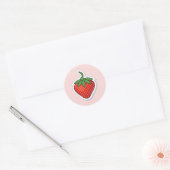 Red Sweet Strawberry Runder Aufkleber (Umschlag)