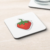 Red Sweet Strawberry Untersetzer (Linke Seite)