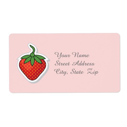 Red Sweet Strawberry - Vorlage Ihre Adresse (Vorne)
