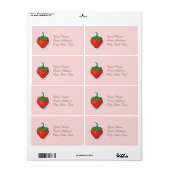 Red Sweet Strawberry - Vorlage Ihre Adresse (Vorne)