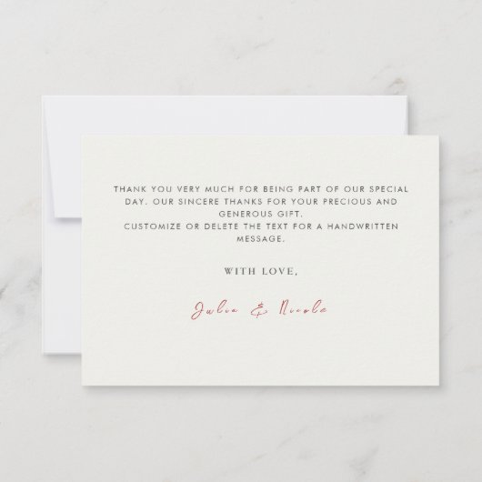 Red Sweet Wild Strawberry Blume Hochzeit (Rückseite)