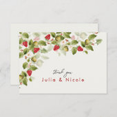 Red Sweet Wild Strawberry Blume Hochzeit (Vorne/Hinten)