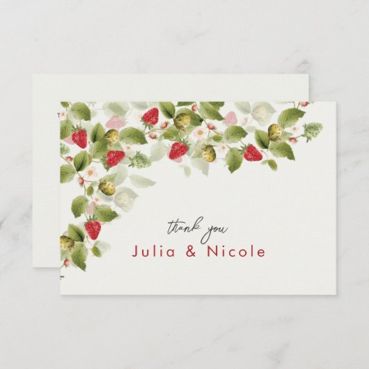 Red Sweet Wild Strawberry Blume Hochzeit (Vorne/Hinten)