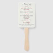 Red Sweet Wild Strawberry Blume Hochzeit Fächer (Rückseite)