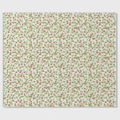 Red Sweet Wild Strawberry Blume Hochzeit Geschenkpapier (Flach)