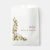 Red Sweet Wild Strawberry Blume Hochzeit Geschenktütchen (Vorderseite)