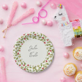 Red Sweet Wild Strawberry Blume Hochzeit Pappteller (Party)