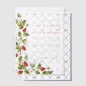Red Sweet Wild Strawberry Blume Hochzeit Pergament Einladungen (Versetzt (Einladung))