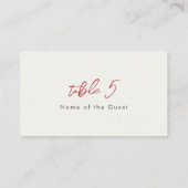 Red Sweet Wild Strawberry Blume Hochzeit Platzkarte (Rückseite)