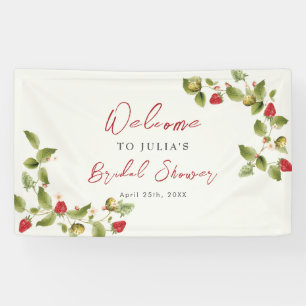 Red Sweet Wild Strawberry Blume Hochzeitsbanner Banner