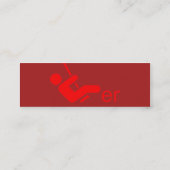 Red Swinger Calling Card Mini Visitenkarte (Rückseite)