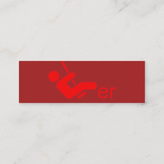 Red Swinger Calling Card Mini Visitenkarte (Rückseite)