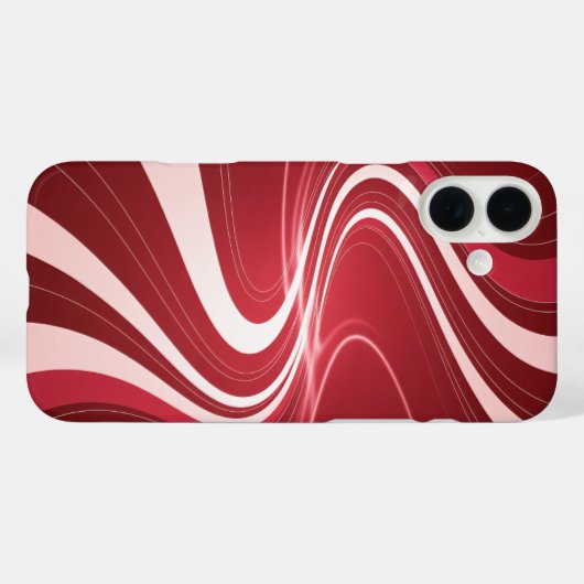 Red Swirl Abstract Retro Waves Phone Case (Rückseite (Horizontal))
