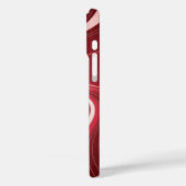 Red Swirl Abstract Retro Waves Phone Case (Rückseite / Links)