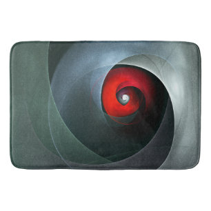 Red Swirl Artistic Modern Abstrakt Art Pattern #19 Badematte