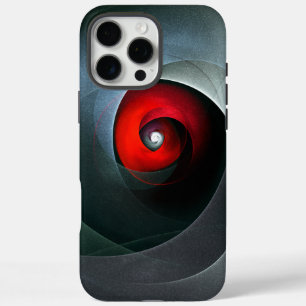 Red Swirl Artistic Modern Abstrakt Art Pattern #19 iPhone 16 Pro Max Hülle
