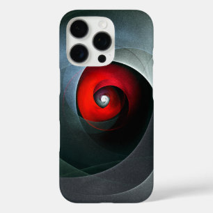Red Swirl Artistic Modern Abstrakt Art Pattern #19 iPhone 16 Pro Hülle