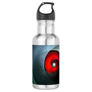 Red Swirl Artistic Modern Abstrakt Art Pattern #19 Edelstahlflasche
