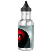 Red Swirl Artistic Modern Abstrakt Art Pattern #19 Edelstahlflasche (Rechts)