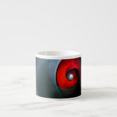 Red Swirl Artistic Modern Abstrakt Art Pattern #19 Espressotasse (Vorderseite)