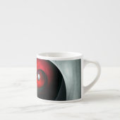 Red Swirl Artistic Modern Abstrakt Art Pattern #19 Espressotasse (Rechts)
