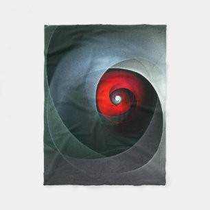 Red Swirl Artistic Modern Abstrakt Art Pattern #19 Fleecedecke