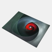 Red Swirl Artistic Modern Abstrakt Art Pattern #19 Fußmatte (Schrägansicht)