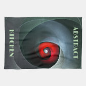 Red Swirl Artistic Modern Abstrakt Art Pattern #19 Geschirrtuch (Horizontal)
