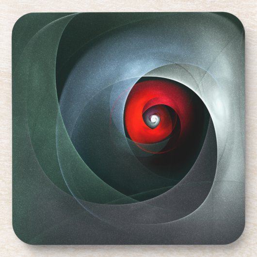 Red Swirl Artistic Modern Abstrakt Art Pattern #19 Getränkeuntersetzer (Vorderseite)