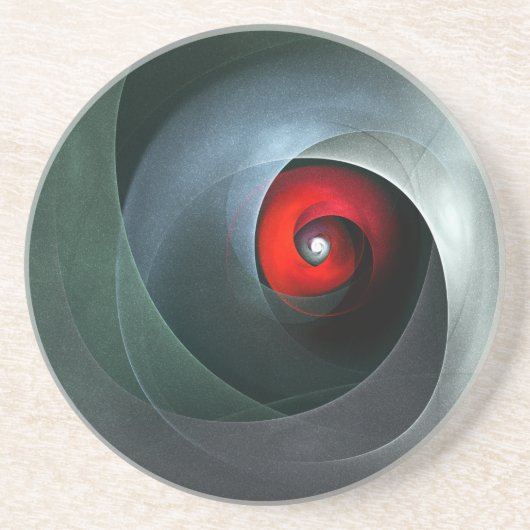 Red Swirl Artistic Modern Abstrakt Art Pattern #19 Getränkeuntersetzer (Vorne)