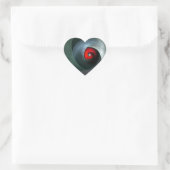 Red Swirl Artistic Modern Abstrakt Art Pattern #19 Herz-Aufkleber (Tasche)
