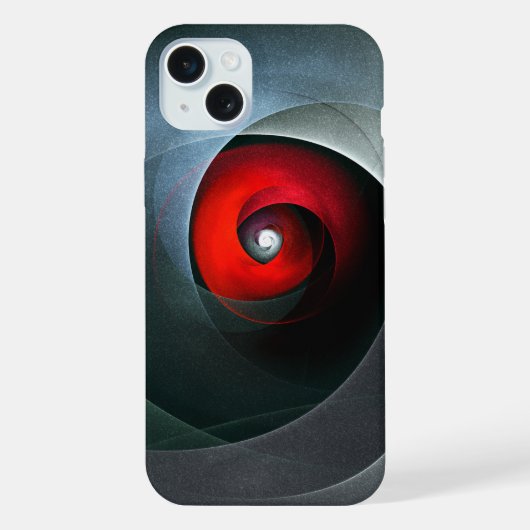 Red Swirl Artistic Modern Abstrakt Art Pattern #19 iPhone Hülle (Rückseite)