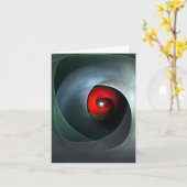 Red Swirl Artistic Modern Abstrakt Art Pattern #19 Karte (Gelbe Blume)