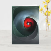 Red Swirl Artistic Modern Abstrakt Art Pattern #19 Karte (Gelbe Blume)