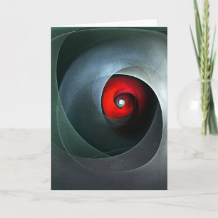 Red Swirl Artistic Modern Abstrakt Art Pattern #19 Karte