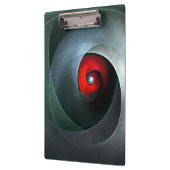 Red Swirl Artistic Modern Abstrakt Art Pattern #19 Klemmbrett (Links)