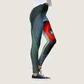 Red Swirl Artistic Modern Abstrakt Art Pattern #19 Leggings (Rechts)