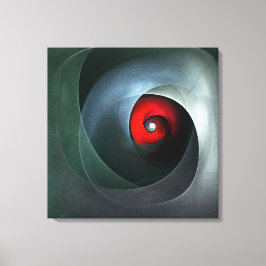 Red Swirl Artistic Modern Abstrakt Art Pattern #19 Leinwanddruck