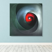 Red Swirl Artistic Modern Abstrakt Art Pattern #19 Leinwanddruck (Insitu (Holzboden))