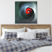 Red Swirl Artistic Modern Abstrakt Art Pattern #19 Leinwanddruck (Insitu (Schlafzimmer))