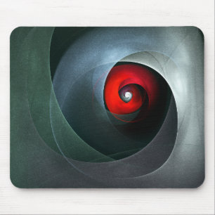 Red Swirl Artistic Modern Abstrakt Art Pattern #19 Mousepad