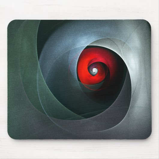 Red Swirl Artistic Modern Abstrakt Art Pattern #19 Mousepad (Vorne)