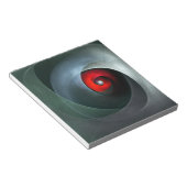 Red Swirl Artistic Modern Abstrakt Art Pattern #19 Notizblock (angewinkelt)