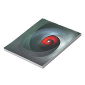 Red Swirl Artistic Modern Abstrakt Art Pattern #19 Notizblock (Rotiert)