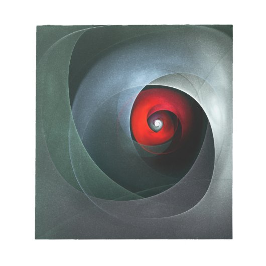 Red Swirl Artistic Modern Abstrakt Art Pattern #19 Notizblock (Vorderseite)