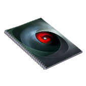 Red Swirl Artistic Modern Abstrakt Art Pattern #19 Notizblock (Rechte Seite)
