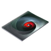 Red Swirl Artistic Modern Abstrakt Art Pattern #19 Notizblock (Linke Seite)