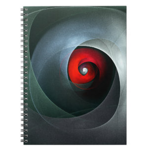 Red Swirl Artistic Modern Abstrakt Art Pattern #19 Notizblock
