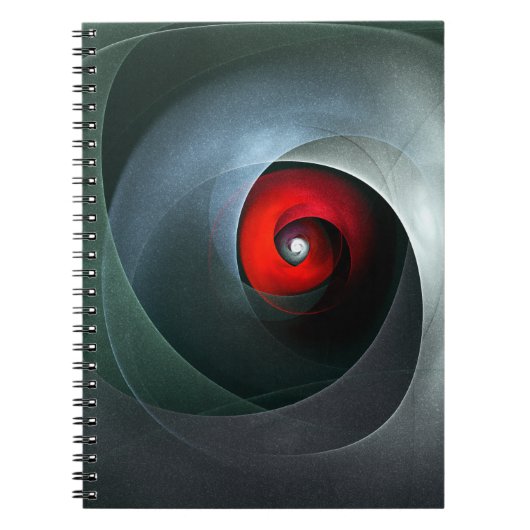 Red Swirl Artistic Modern Abstrakt Art Pattern #19 Notizblock (Vorderseite)