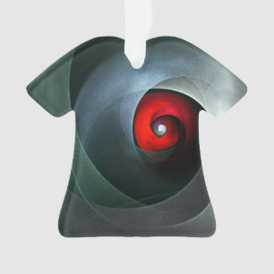 Red Swirl Artistic Modern Abstrakt Art Pattern #19 Ornament